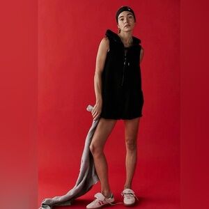 Free People Movement Free Spirit Romper Black NWT